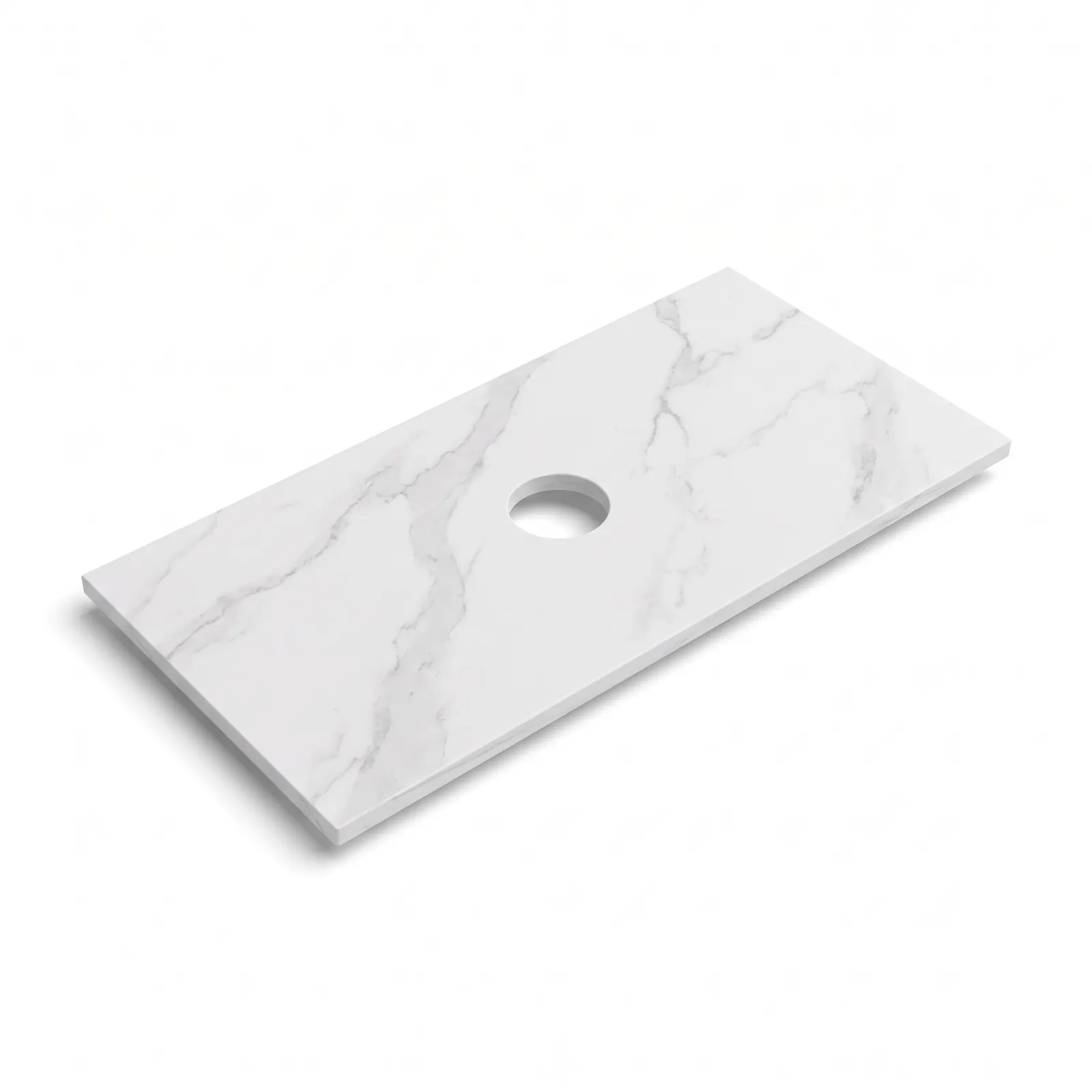 3D visualisation: veined bathroom vanity top, 100 cm
