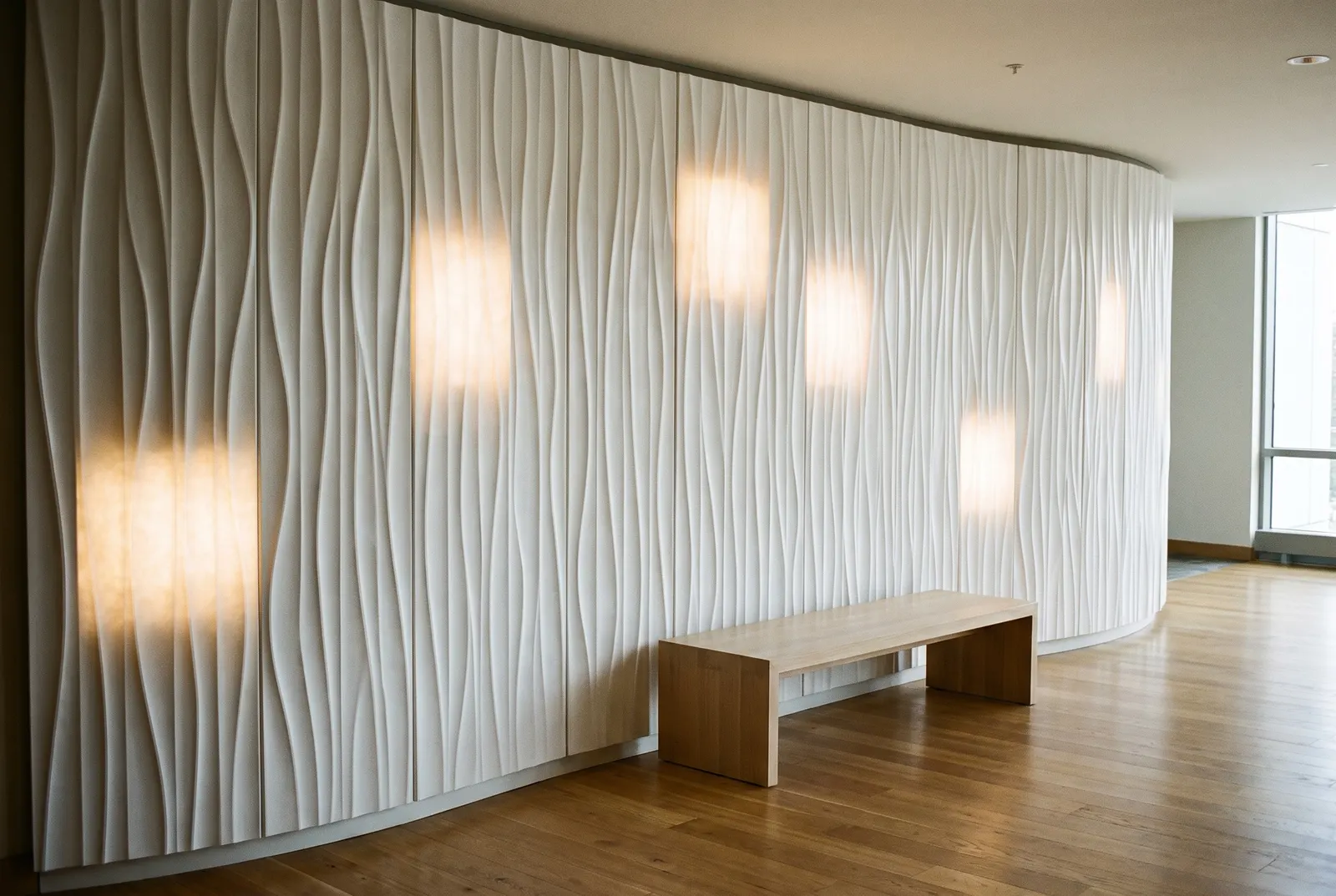 3D visualisation: Deco 3D wall panels in a hotel interior