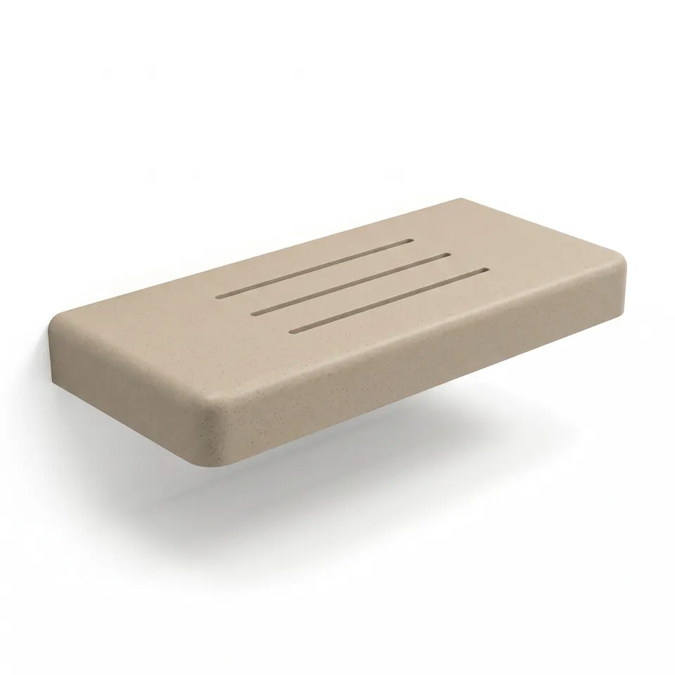 3D visualisation: wall-mounted solid surface spa seat